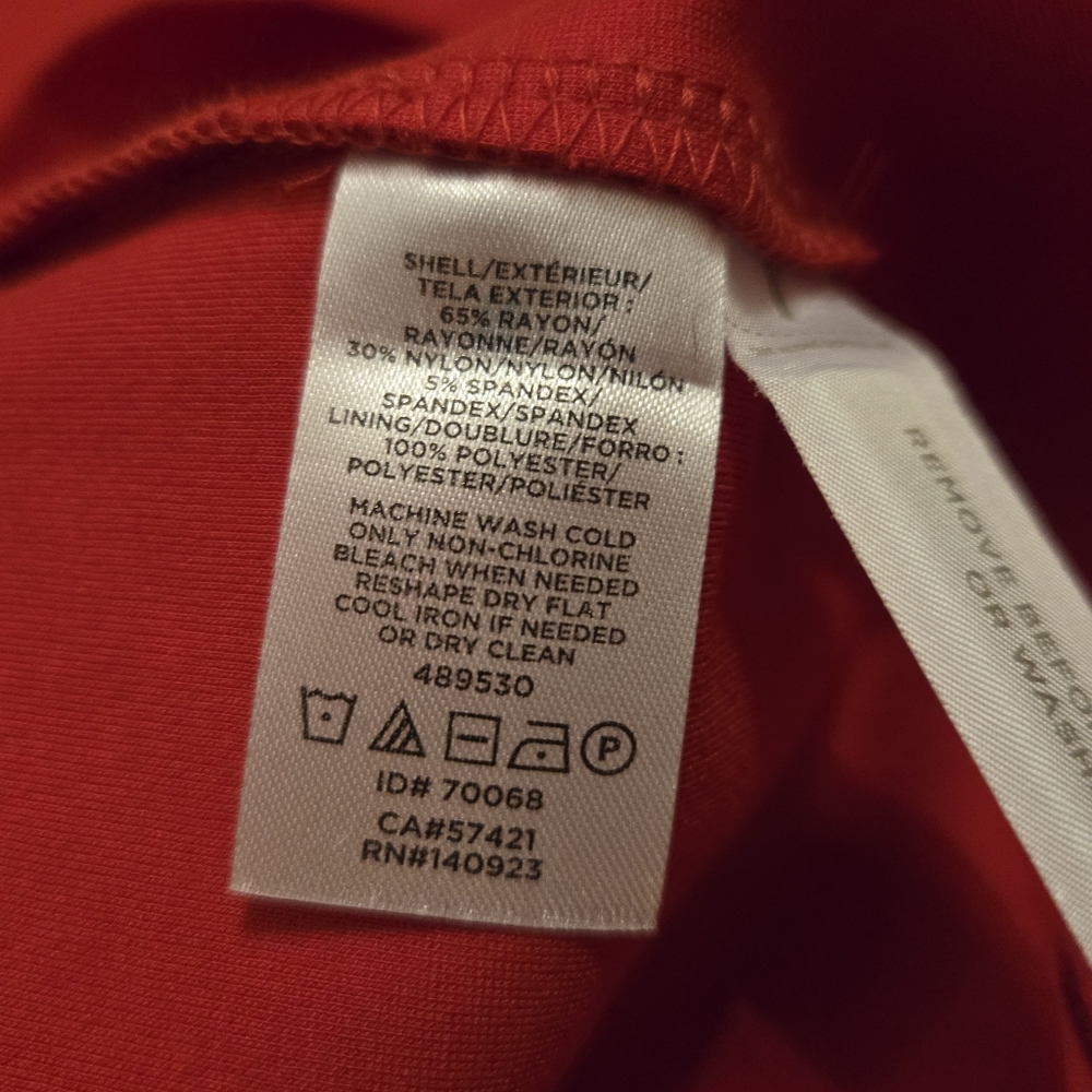 LOFT Plus Red Scalloped Neck Dress 22 | NWT - Picture 8 of 8